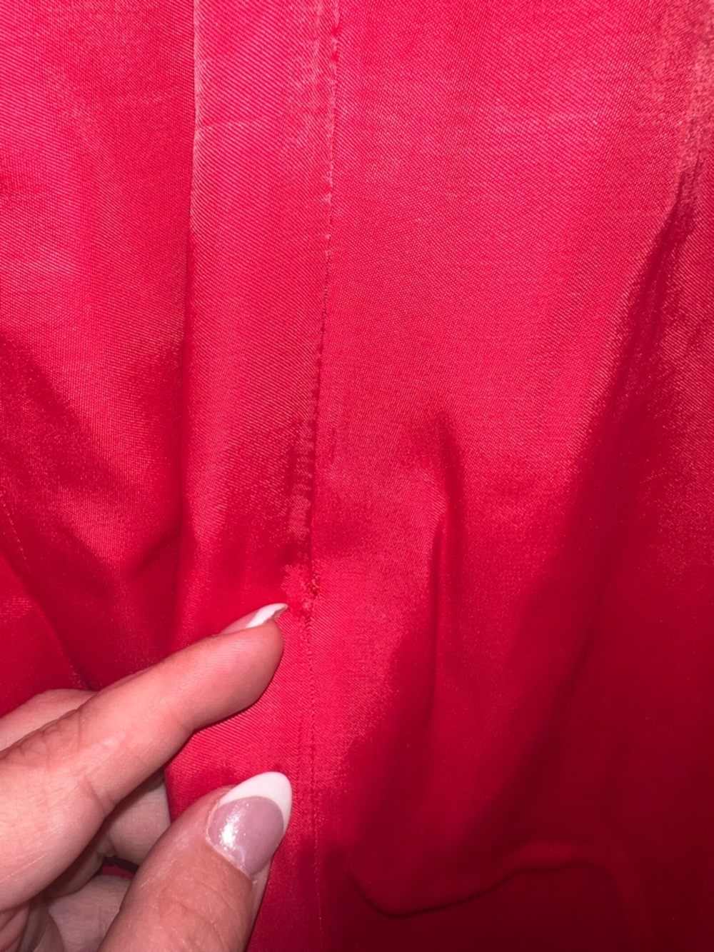 Farm Rio Red Cutout Maxi Dress Beaded Buttons Slit NWT Size Large - Picture 14 of 15